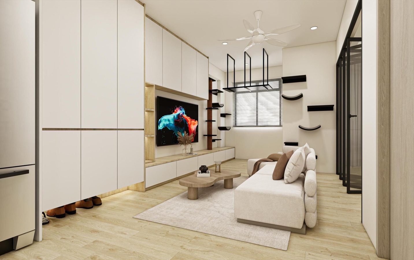 2-room HDB Scandinavian interior, second unit