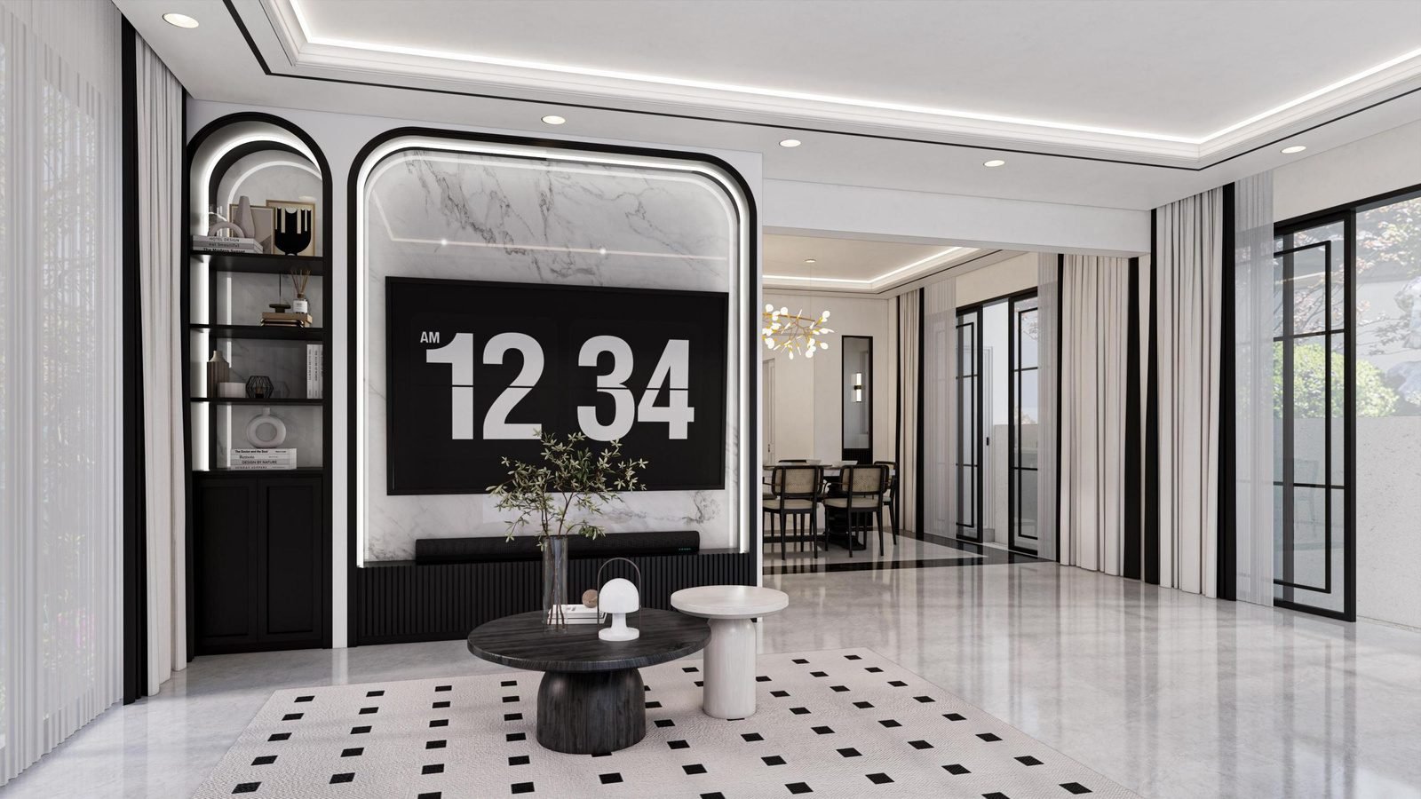 Colonial-style living room designed by Antoviah Domus, Flower Road, Singapore